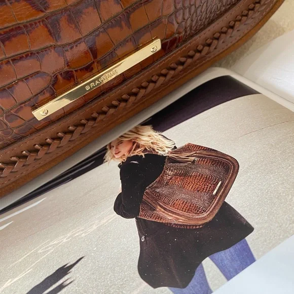 🚫SOLD🚫5⭐️Seller! Brahmin TOFFEE ROCKDALE THELMA X-L Shoulder Bag/Tote - Picture 8 of 16